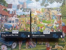 HOP 2x 1000 Piece  jigsaw puzzles STOP ME AND BUY ONE & BLOOMIN LOVELY 