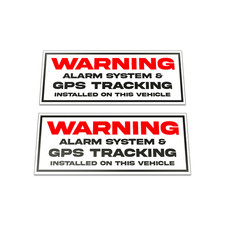2 x WARNING Alarm system