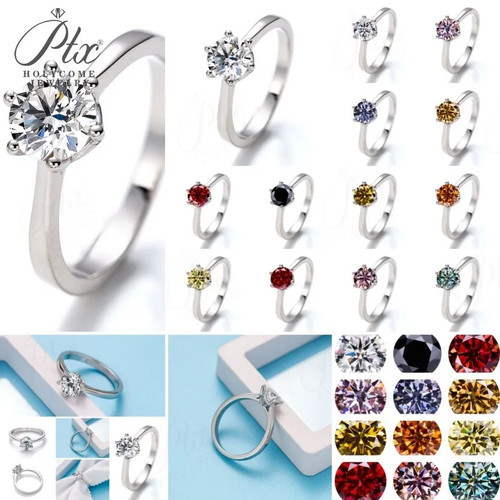 1ct moissanite ring round - 1ct,