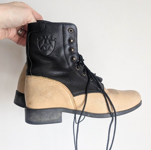 Ariat leather lace boots 6 - ariat,