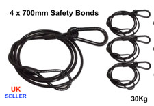 Stage Lighting Safety Cable Truss Pipe L 70cm 30Kg - Black PVC Coated - Qty 4