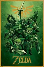 (083) NEW MAXI POSTER THE LEGEND OF ZELDA EVOLUTION GAMING GREEN WALL HANGING