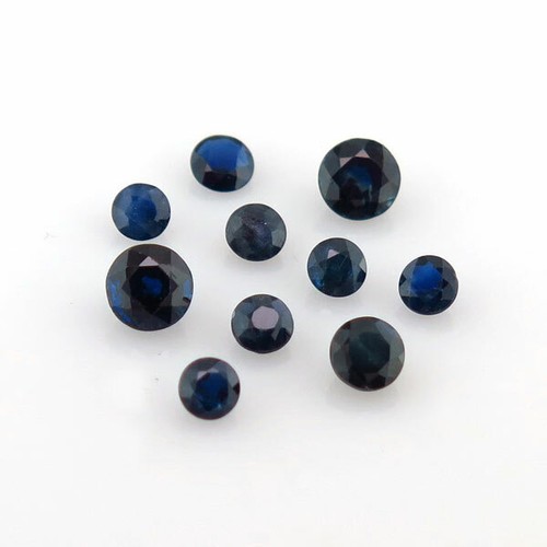 Sapphires faceted round - 1mm, to