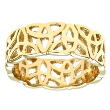 9ct Yellow Gold Mens Shamrock