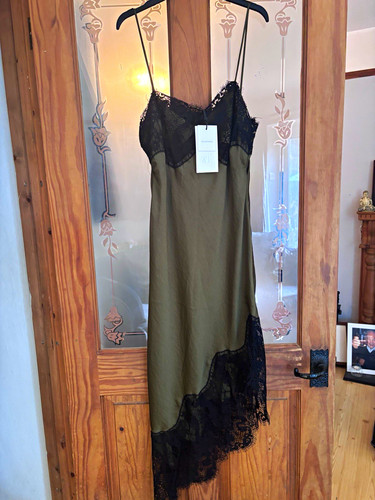 Zara green chemise slip - green,