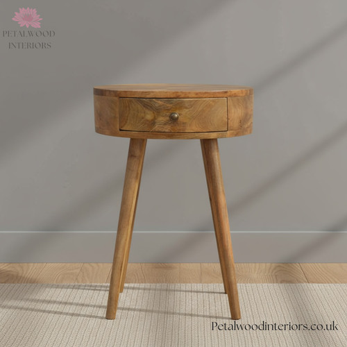 Circular bedside table light - circular, table,