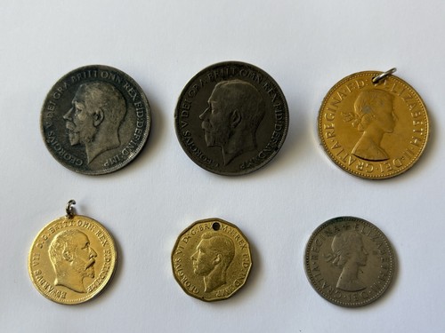 Various old british coin - old,