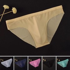 Men Ultra-Thin Ice Silk Briefs