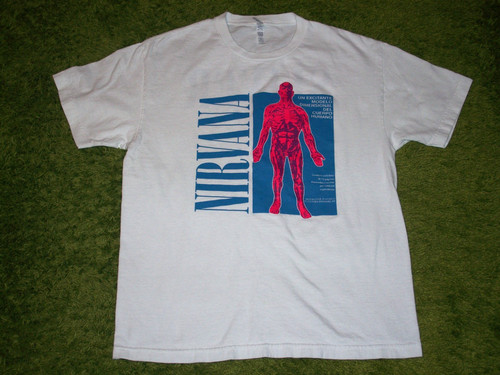 Nirvana sliver white shirt - nirvana,