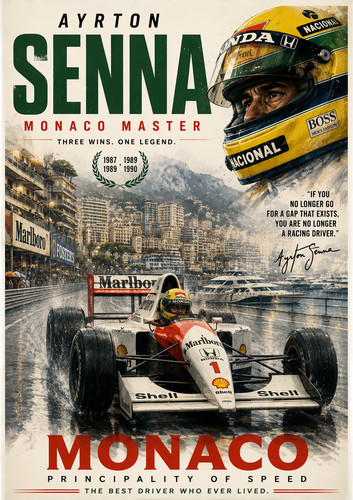 Ayrton senna monaco master - ayrton, f1