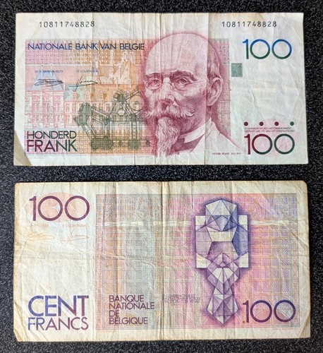 Belgium 100 franc - belgium, bank