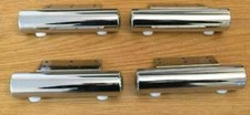 4 x NEW CHROME FURNITURE TUBE FEET/LEGS FOR SOFA, BEDS,CHAIRS QUICK DELIVERY 3-5