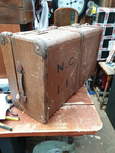 Antique vintage travel trunk - vintage,