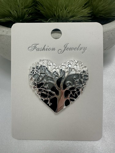 Magnetic heart brooch - magnetic, scarf