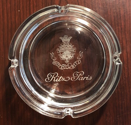 Hotel paris ritz glass ashtray - hotel,