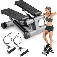 Mini Stepper Exercise Machine Home Cardio Stepper with Resistance Bands