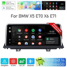 10.25" Touch Screen Car stereo auto GPS 64GB DAB Carplay For BMW X5 E70 X6 E71
