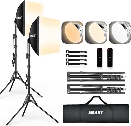85w dimmable led softbox - 2x,