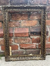 Antique French Carved Giltwood Gesso Ornate Photo Picture Frame 