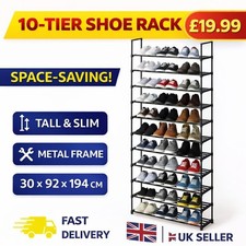 10 Tier Shoe Rack Tall Slim