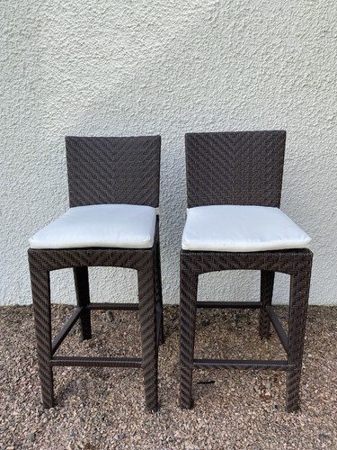 Rattan bar stools indoor or - bar,