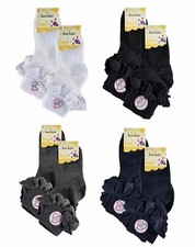 6 Pairs Of Girls Lace Socks