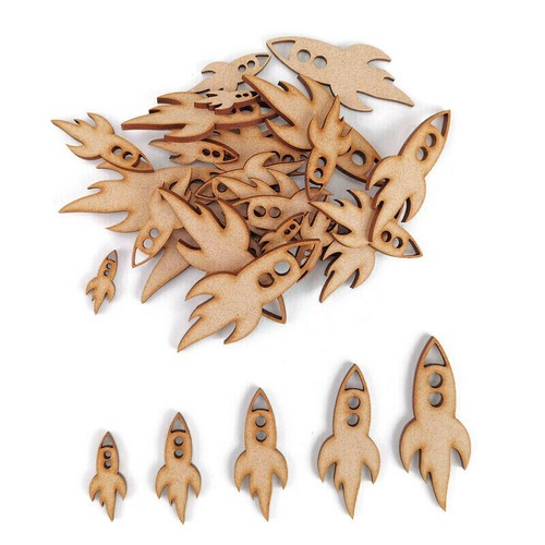 Rocket mdf craft shape wooden - shape,