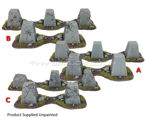 Dragons teeth tank traps - traps,