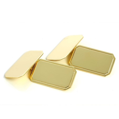 9ct gold edged - gold, rectangle