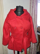 Bright Red Cape Coat Size 18.