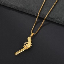 Men's Gold Revolver Necklace -