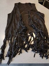 Lady Cowgirl Cowboy Tassel Fringed Sleeveless Vest Western Ethnic Cardigan Top