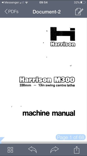 Harrison m300 lathe manual - m300,