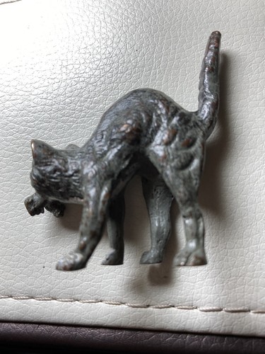 Antique bronze cat - antique,