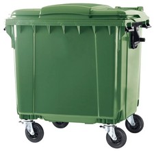 1100 litre wheelie bin  - 4 wheeled bin, used