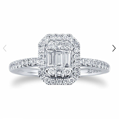 Goldsmiths white 9ct emerald - 9ct,