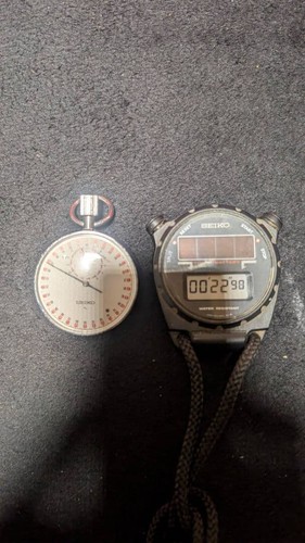 Seiko solar powered stopwatch - seiko, solar-powered