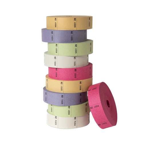 Plain roll tickets numbered - plain,