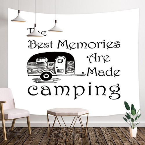 Camping fun vintage camper - fun,