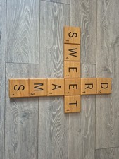 Sweet Dreams Scrabble  Sign Made From Wood 11cm X 11cm Each Tile