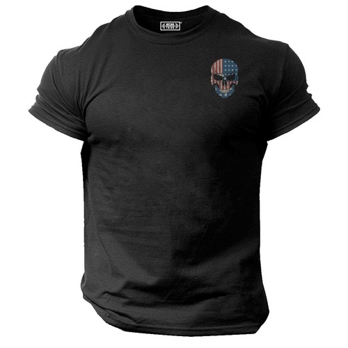 American skull shirt - american,