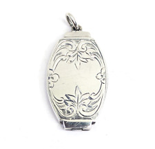True vintage Art Deco design silver geometric locket pendant