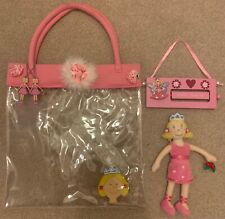 Girls Fairy Princess Clear Tote Bag with soft fairy doll & wooden door hanger