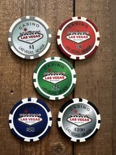 5 X CASINO CHIPS FROM LAS