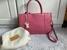 Radley Pink Leather Border Shoulder Bag with Dust Bag Excellent Condition