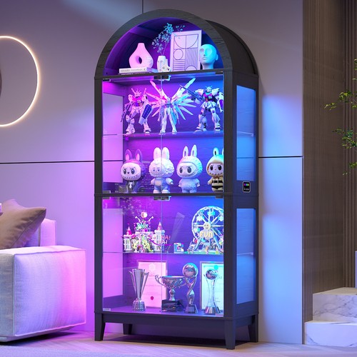 Arched display cabinet with - arched,