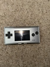 Gameboy Micro Silver- NOTE - NO BACKLIGHT  Turns On Ok with Sound Working