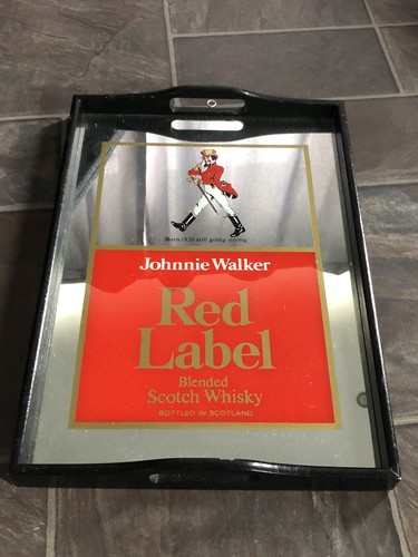 Johnnie walker mirror tray - walker,
