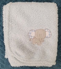 Early Days Elephant Blue Fleece Blanket Primark 80x100cm Good used