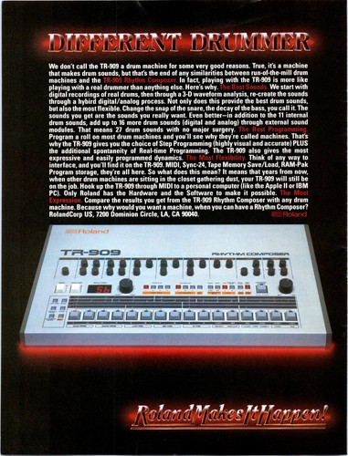 1984 roland 909 drum - •,